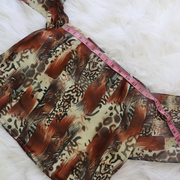 SHEIN VCAY Mixed Print Knot Front Skirt - Picture 10 of 10